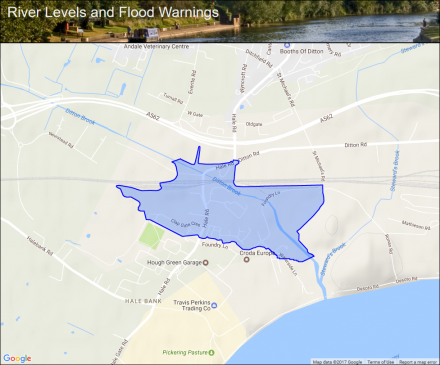 Ditton Brook at Halebank :: Flood alerts and warnings :: the UK River ...