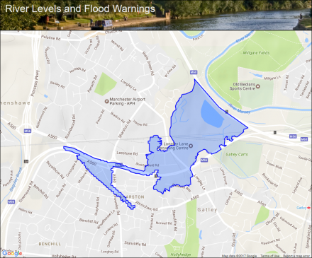 Gatley Brook at Sharston Industrial Estate :: Flood alerts and warnings ...