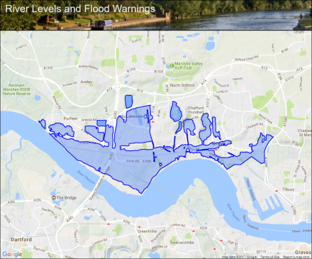 The Thames estuary from Grays to Purfleet, including West Thurrock ...