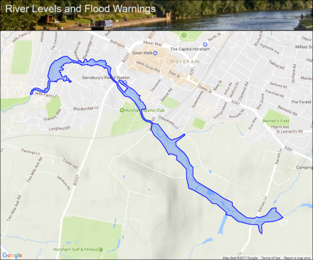 Horsham on the River Arun :: Flood alerts and warnings :: the UK River ...