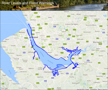 Mersey Estuary from Liverpool and Wirral to Widnes :: Flood alerts and