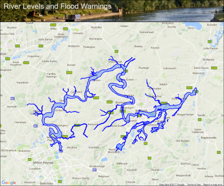 Middle River Great Ouse in Milton Keynes, Bedford Borough and Central