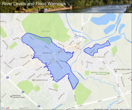 Newport Pagnell :: Flood alerts and warnings :: the UK River Levels Website