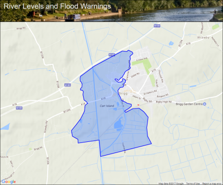 Wider area at risk from the River Ancholme and the Old River Ancholme ...