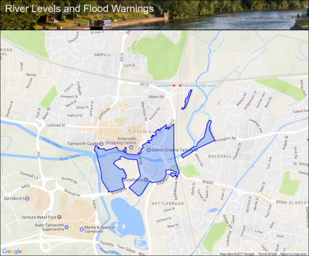 River Anker at Tamworth Town Centre :: Flood alerts and warnings :: the ...