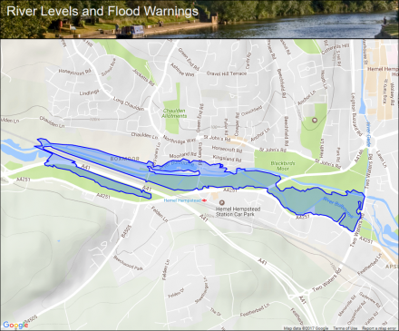 River Bulbourne at Boxmoor :: Flood alerts and warnings :: the UK River Lev...