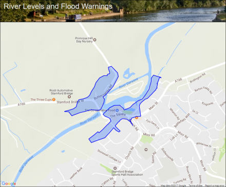 River Derwent at Stamford Bridge - riverside properties :: Flood alerts ...