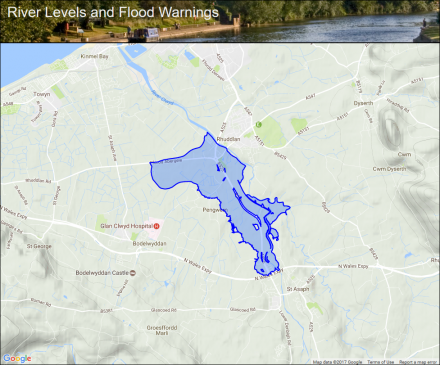 River Elwy A55 to Rhuddlan :: Flood alerts and warnings :: the UK River ...