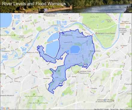 Lower River Mole area at Esher and East Molesey :: Flood alerts and ...