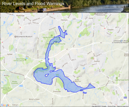 River Mole at Stoke D'Abernon, Cobham and South Hersham :: Flood alerts ...