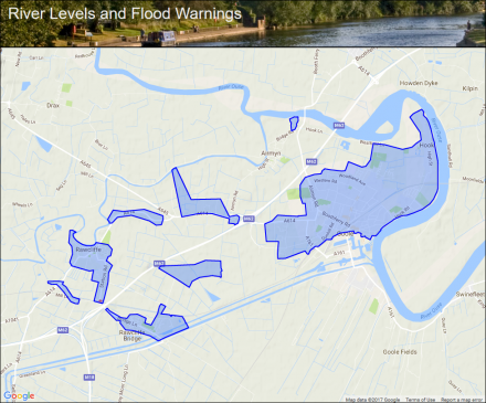 River Ouse at Goole, and River Aire at Rawcliffe and Rawcliffe Bridge ...