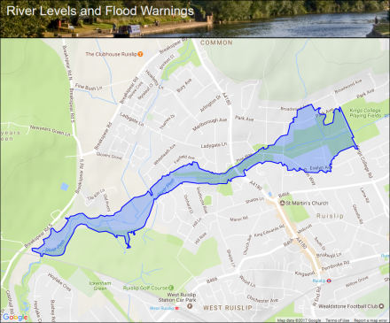 River Pinn at Ruislip :: Flood alerts and warnings :: the UK River ...