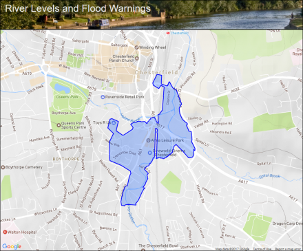 River Rother at Central Chesterfield :: Flood alerts and warnings ...