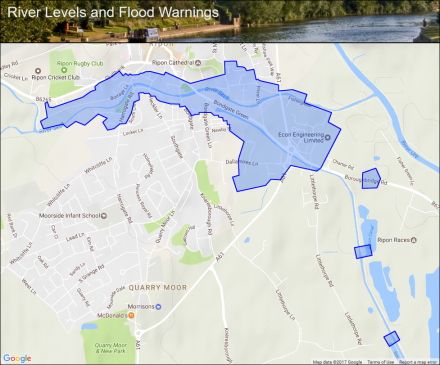 River Skell at Ripon :: Flood alerts and warnings :: the UK River ...