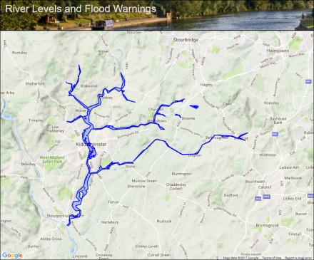 River Stour in Worcestershire :: Flood alerts and warnings :: the UK River Levels...