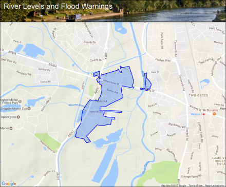 River Tame and Bourne Brook at Fazeley :: Flood alerts and warnings ...