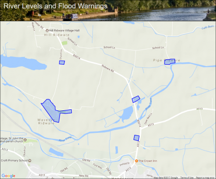 River Trent at Hill Ridware, Pipe Ridware and Mavesyn Ridware :: Flood ...