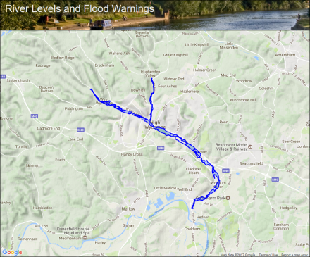 River Wye And The Hughenden Stream Flood Alerts And Warnings The   Flood Warning River Wye And The Hughenden Stream 