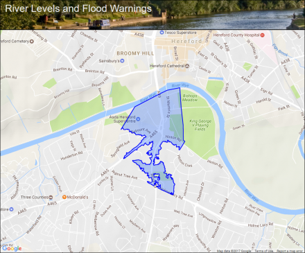 River Wye at Blackmarstone, Hereford :: Flood alerts and warnings ...