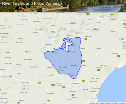 West Fen Catchwater, Stonebridge Drain and lower River Witham :: Flood ...